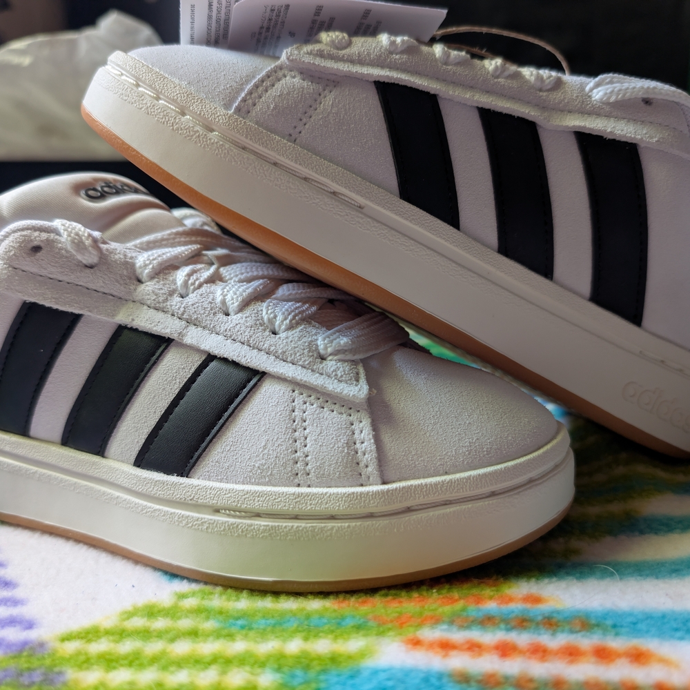adidas White and Black Athletic Shoes